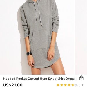 🖤Grey hoodie sweatshirt dress🖤